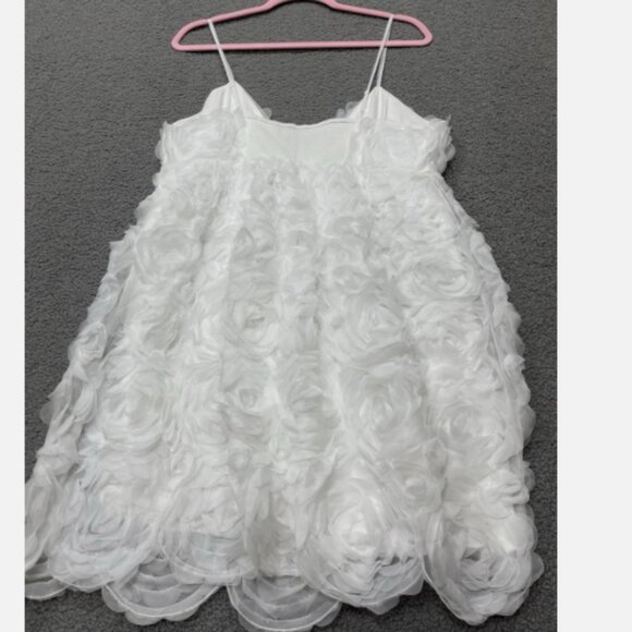 Brand New Anthropologie BHLDN V-Neck Tulle Rosette Mini Dress - Picture 6 of 12